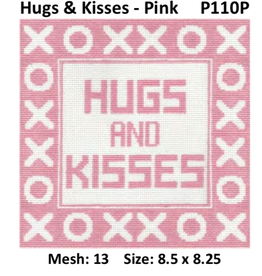 Canvas HUGS AND KISSES - PINK  P110P
