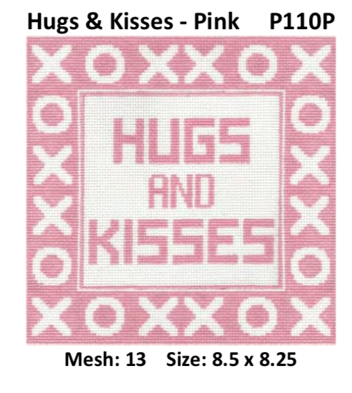 Canvas HUGS AND KISSES - PINK  P110P