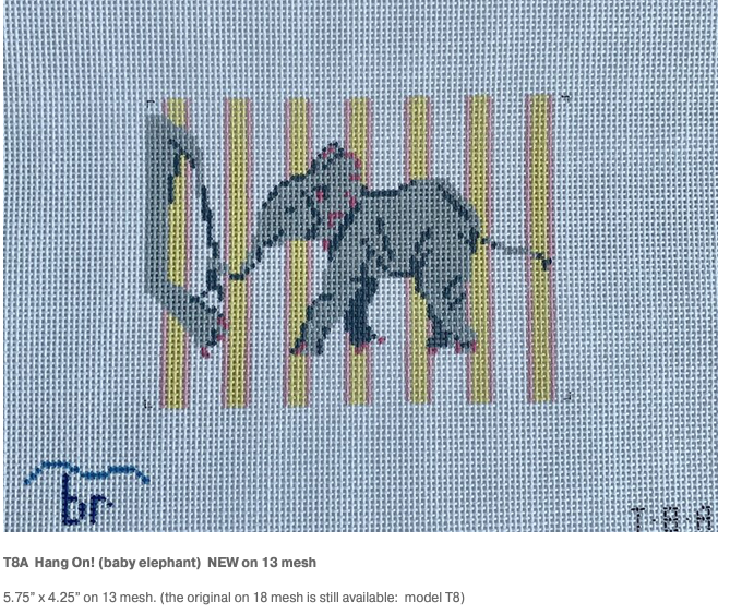 Canvas HANG ON!  BABY ELEPHANT  T8