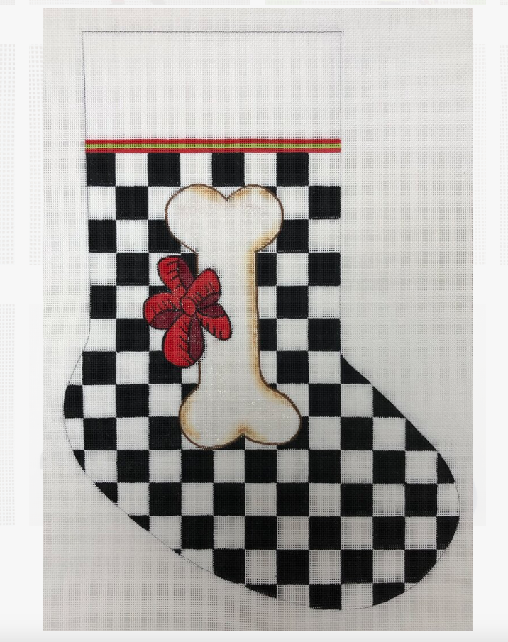 Canvas MERI DOG STOCKING  RRS07