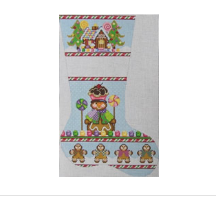 Canvas GINGERBREAD MAN STOCKING  1357E