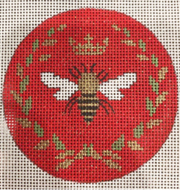 Canvas QUEEN BEE ROUND  ON RED  FS26C