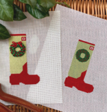 Canvas HOLIDAY WREATH WELLIES   TLM26