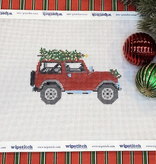 Canvas CHRISTMAS JEEP  WS043W