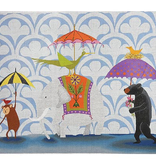 Canvas WALKING IN THE RAIN  ZE596   18X13"