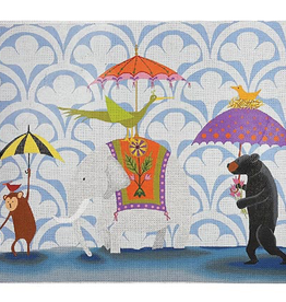 Canvas WALKING IN THE RAIN  ZE596   18X13"