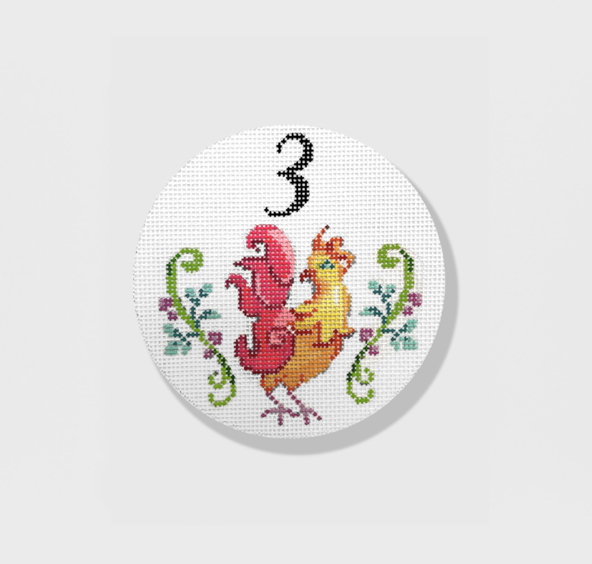 Canvas 12 DAYS BAD B - 3 FRENCH HENS  BB