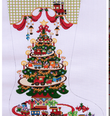 Canvas CHRSTMAS TREE WITH TRAINS  CS147