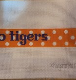 Canvas SCHOOL COLORS KEY FOB WITH HARDWARE - CLEMSON