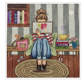 Canvas GIRL STITCHING  GEP274