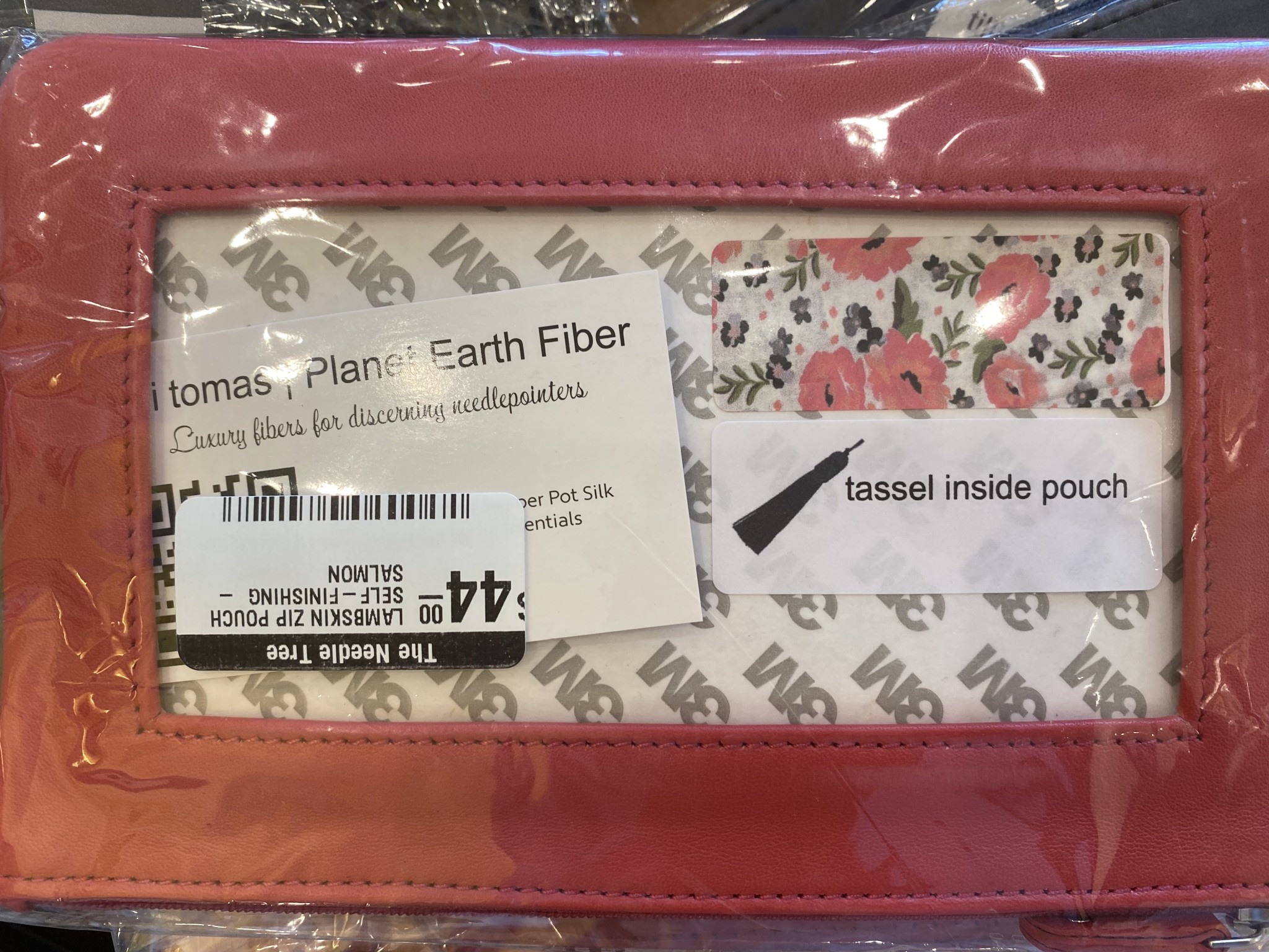 Accessories LAMBSKIN ZIP POUCH  SELF-FINISHING  - SALMON