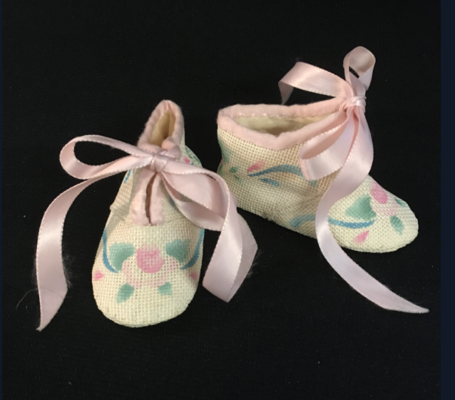 Canvas BABY BOOTIES MOON AND STARS - 6 PIECES  272BB