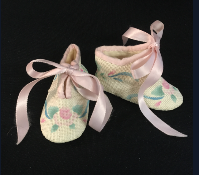 Canvas BABY BOOTIES  TRAINS - 6 PIECES  1068BB