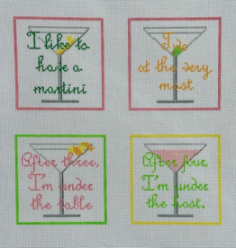 Canvas MARTINI COASTER SET - 4 COASTERS