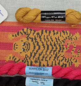 Canvas TIGER RUG ON ORANGE - INSERT TTP005