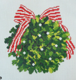 Canvas MISTLETOE KISSING BALL