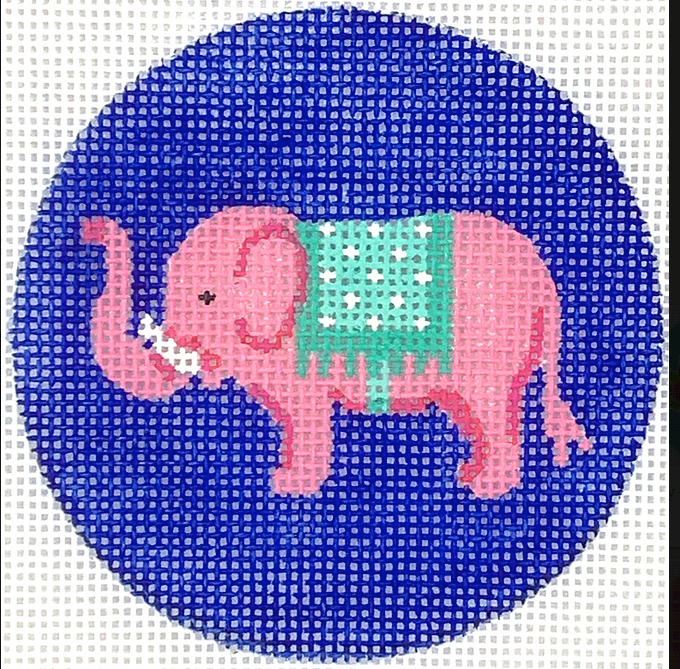 Canvas PINK ELEPHANT 3" ROUND INSERT  INSL3-44