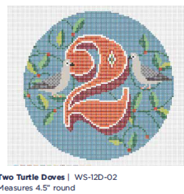 Canvas 12 DAYS - 2 - TWO TURTLE DOVES  WS12D02