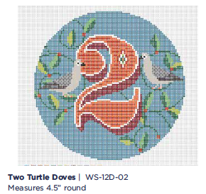 Canvas 12 DAYS - 2 - TWO TURTLE DOVES  WS12D02