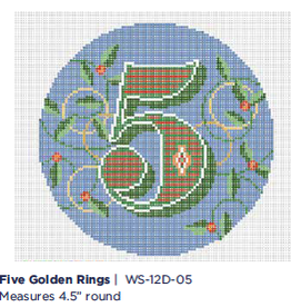 Canvas 12 DAYS -5 - FIVE GOLDEN RINGS  WS12D05
