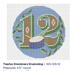 Canvas 12 DAYS- 12 -TWELVE DRUMMERS DRUMMING  WS12D12