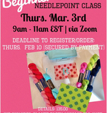 Class STEPHANIE CHASE - ABC'S OF NEEDLEPOINT CLASS  -  PINKS