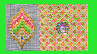 CHARTS AND DOO-DADS ONLY BEJEWELED BARGELLO SERIES 2 - ORNAMENTS 3 & 4  CHARTS AND JEWELS ONLY