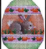 Canvas BUNNY CARROT STRIPES MINI EGG  EG472