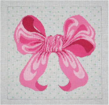 Canvas LILLY PINK BOW  KB19  12X12"