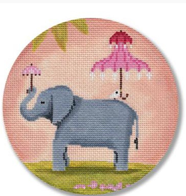 Canvas ELEPHANT WITH PINK UMBRELLA  SBXO01