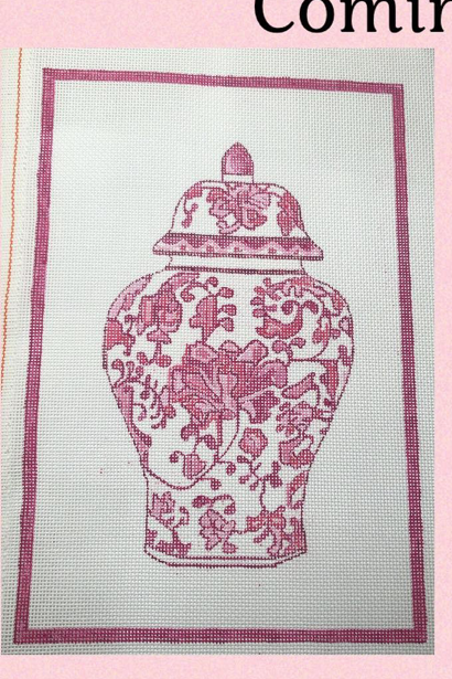 SALE! Pink Flower Passport Case Needlepoint Canvas – Jenny Henry Designs