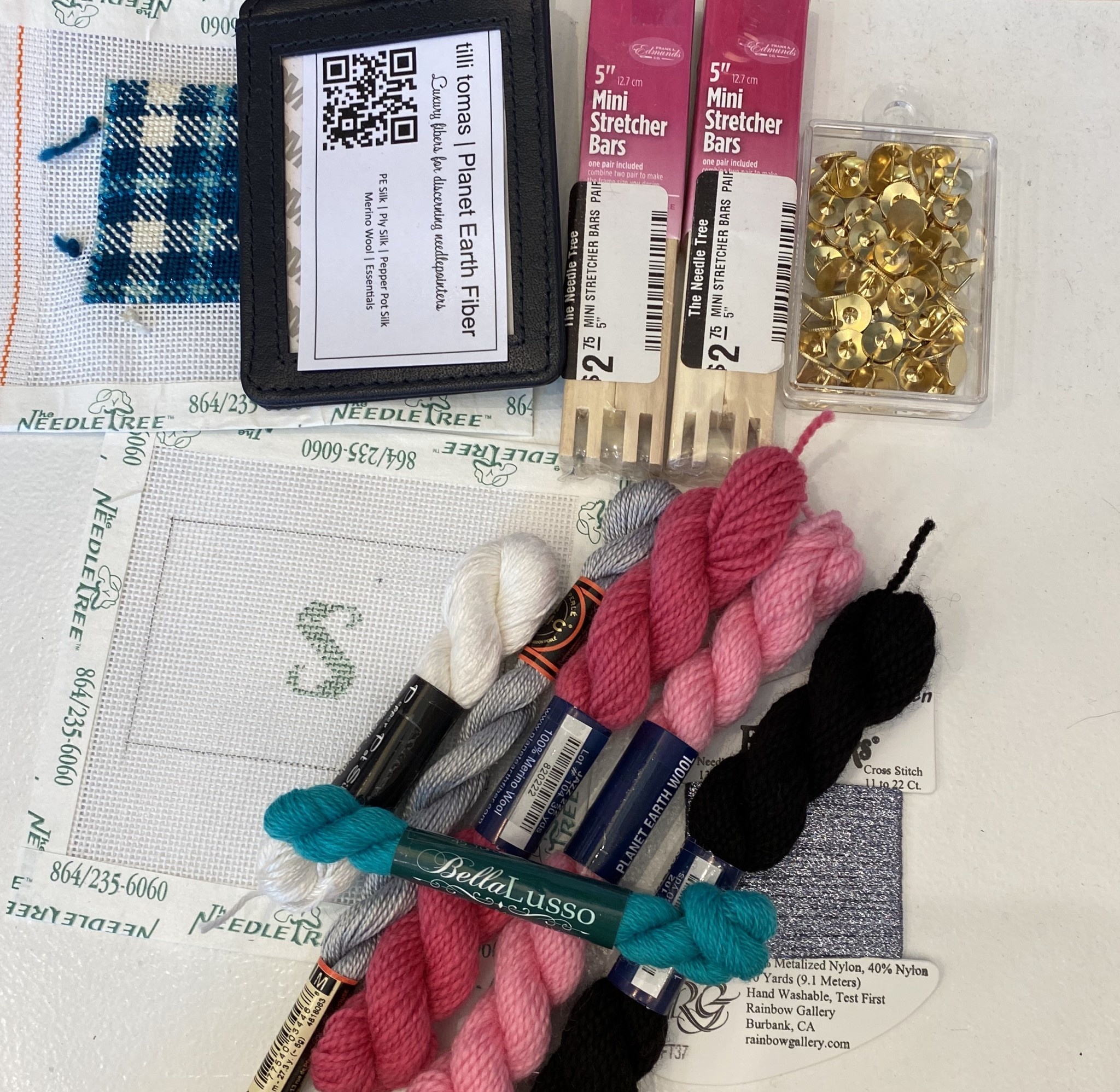 Canvas BIRTHDAY PLAID KIT - PINK AND BLACK PLAID  PINKS/BLACK COMBO