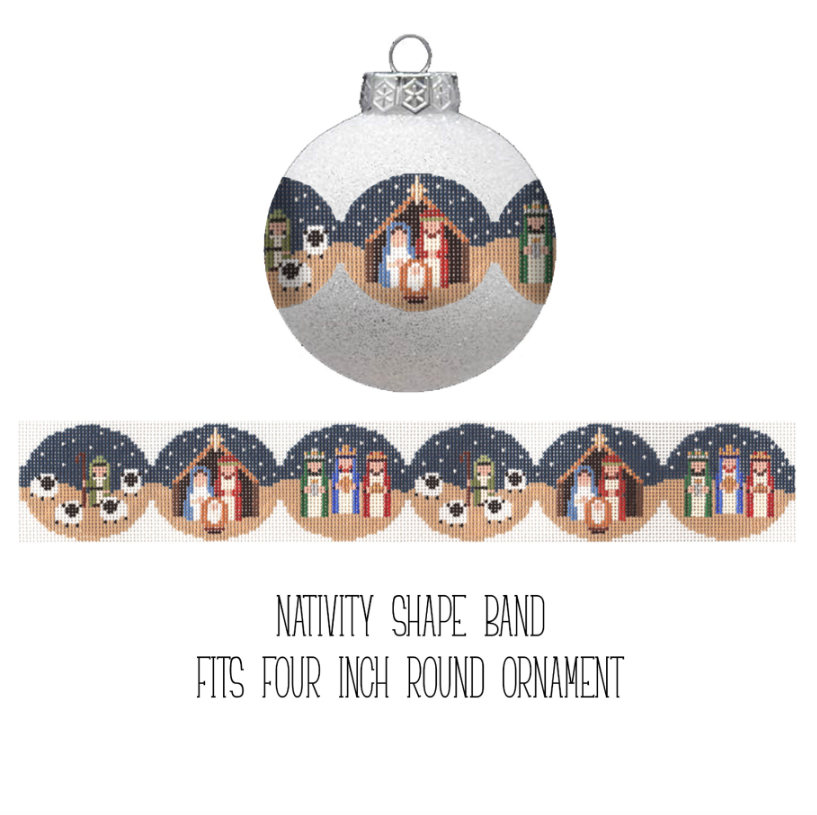 Canvas NATIVITY STRIP  BAND ORNAMENT SAXO76