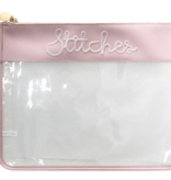 Accessories STITCHES LARGE  ZIP POUCH IN PINK