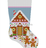 Canvas GINGERBREAD HOUSE STOCKING  3224