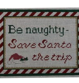 Canvas BE NAUGHTY - SAVE SANTA THE TRIP  WS875