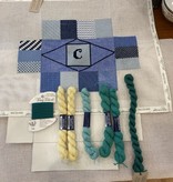 Class BRICK SAMPLER DECORATIVE STITCHING KIT AND CLASS -TEALS