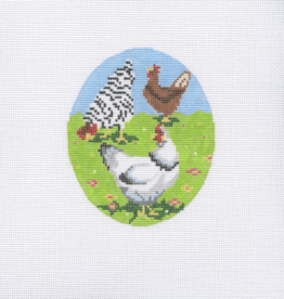 Canvas HENS OVAL EGG  21-101