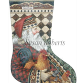 Canvas SANTA AND ROOSTER  TTAXS376