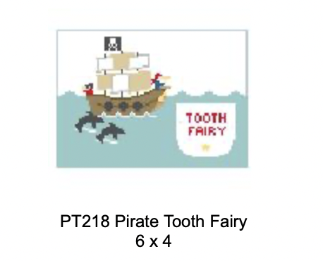 Canvas PIRATES TOOTH FAIRY PILLOW  PT218