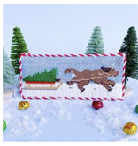 Canvas SANTA'S LITTLE HELPER - CHOCOLATE LAB   SS054   INCLUDES STITCH GUIDE