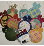 Accessories HOLIDAY ORNAMENT 4" ROUND LEATHER  SELF-FINISHING
