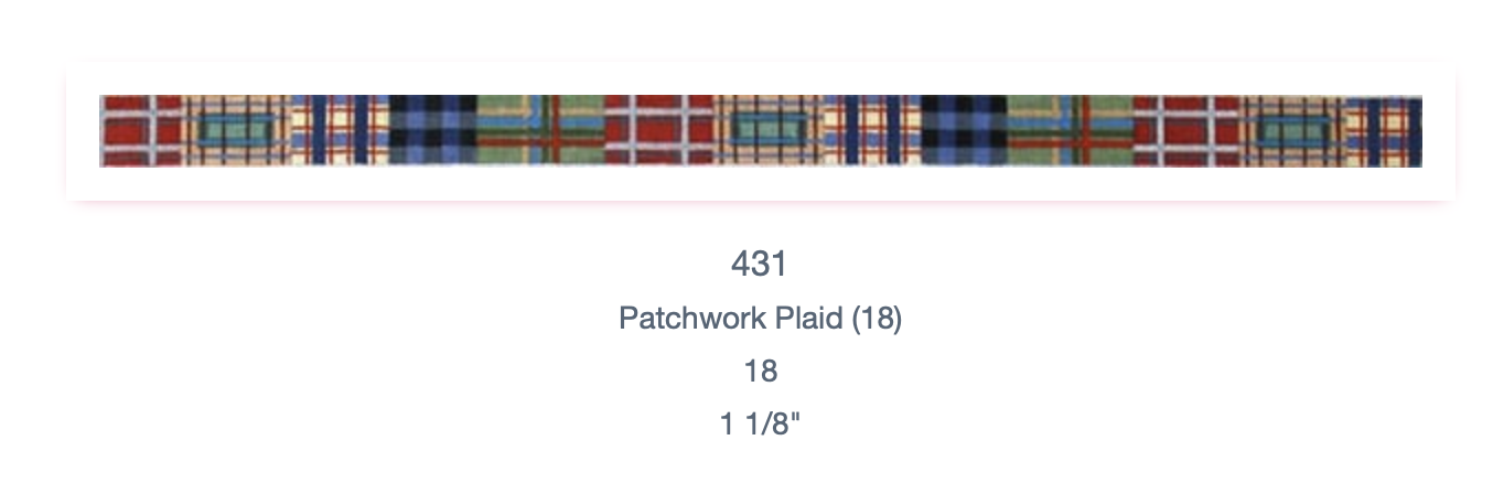 Canvas PATCHWORK PLAID BELT  431