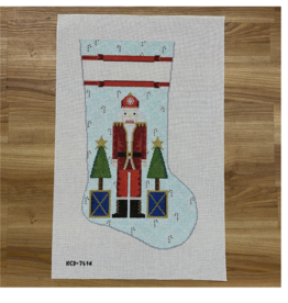 Canvas NUTCRACKER  WITH STARS STOCKING  KCD7614