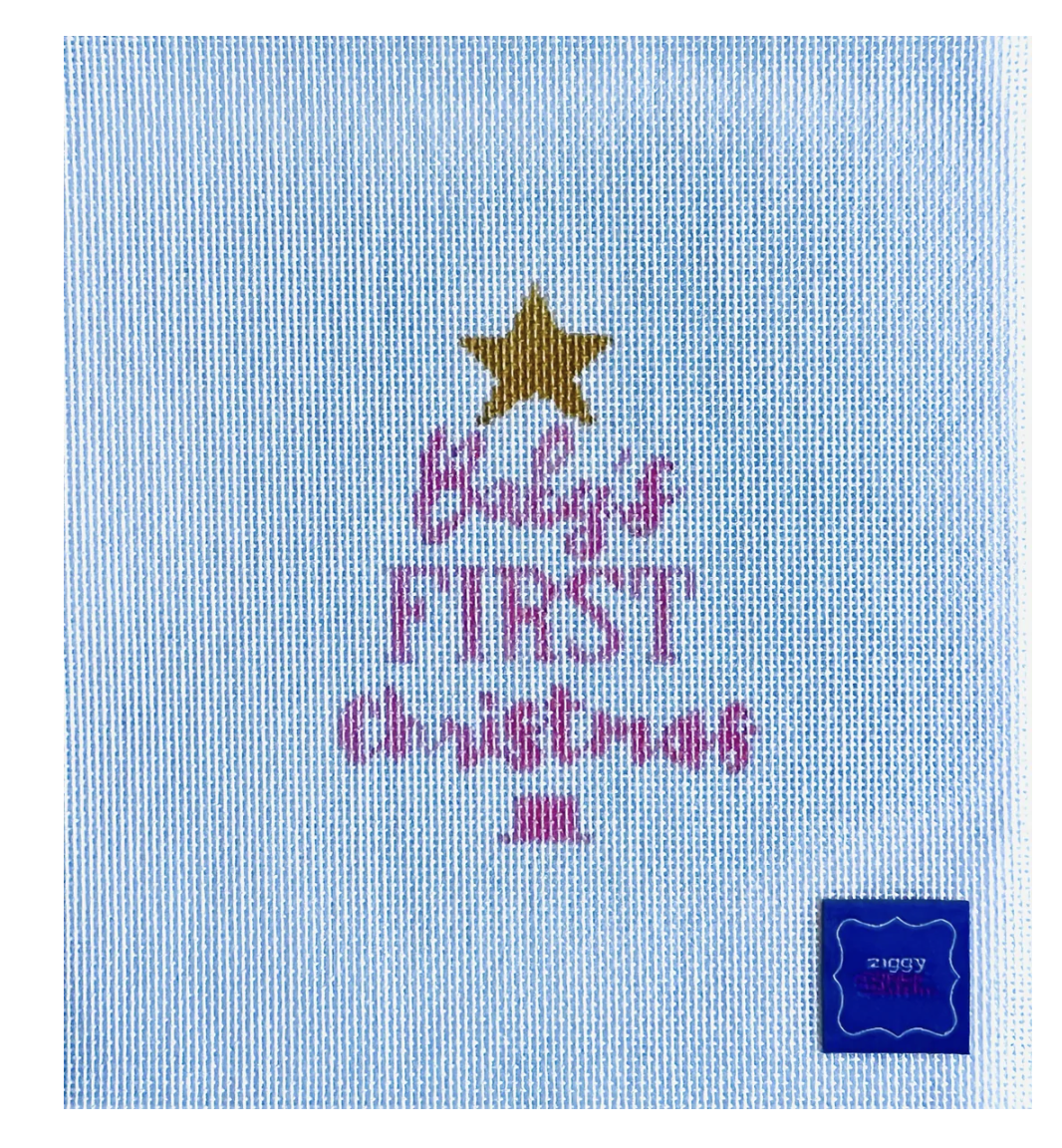 Canvas BABY'S FIRST CHRISTMAS TREE - PINK  ZS23.3