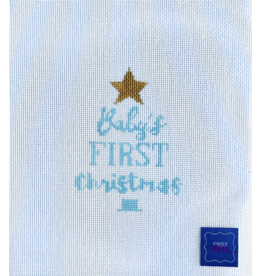 Canvas BABY'S FIRST CHRISTMAS TREE - BLUE  ZS23.2
