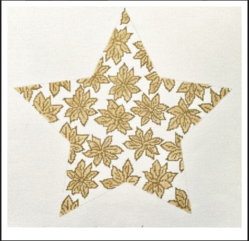 Gold Star Tree Topper with Gusset Canvas