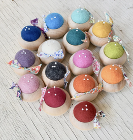 Accessories TURNED WOOD PIN CUSHION