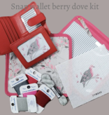 Canvas DOVE IN PINKS AND GRAYS  KIT - SNAP WALLET, CANVAS, FIBERS, PROJECT BAG