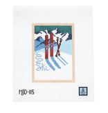 Canvas VINTAGE SKI POSTCARD  MJD115